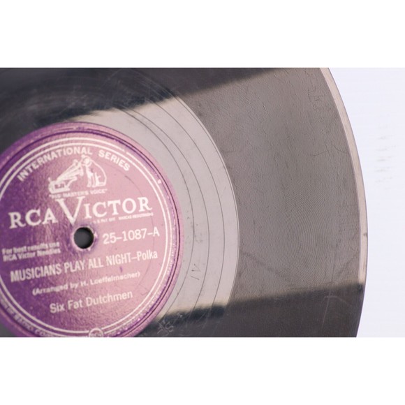 The Six Fat Dutchmen – Musicians Play All Night - 1947 10" 78 rpm Record 25-1087 - Picture 11 of 16